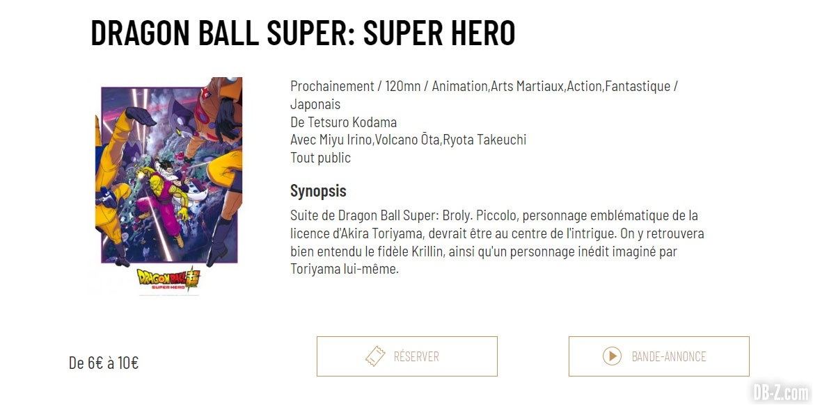 Le Grand Rex liste le film Dragon Ball Super SUPER HERO pour bientôt